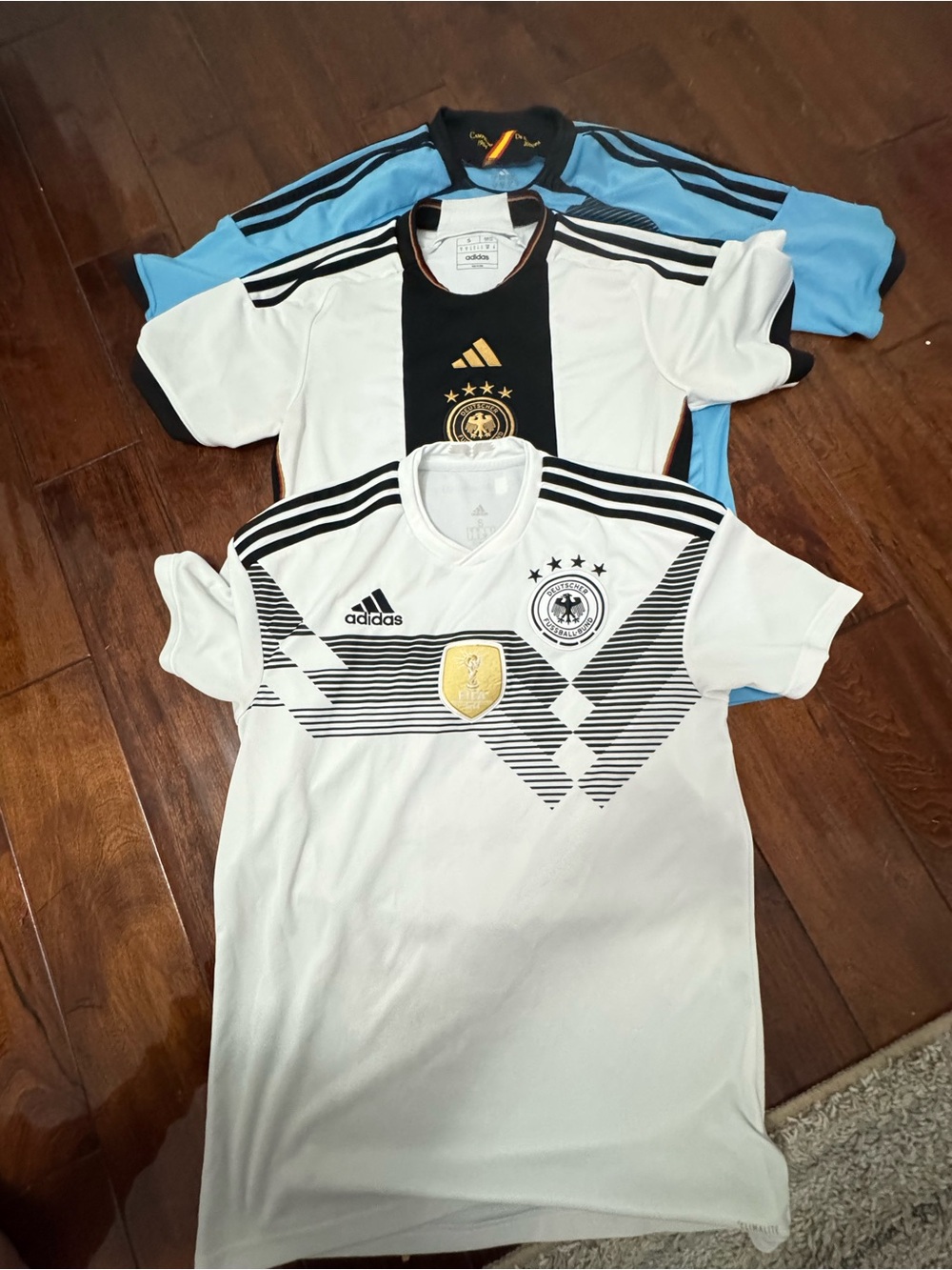 adidas White & Black Germany National Team Soccer Jersey